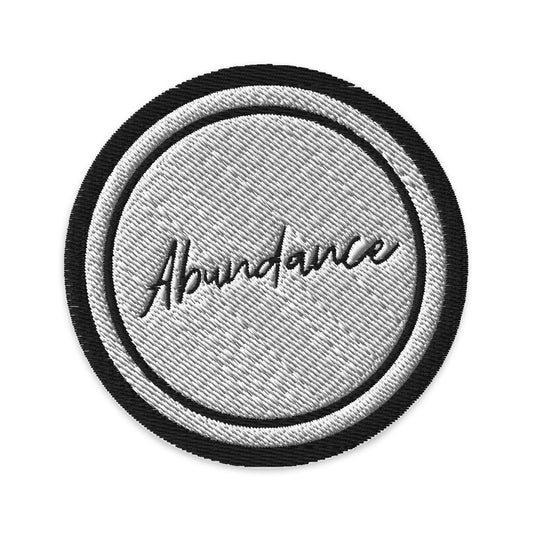 "Abundance" Patch | Black on White