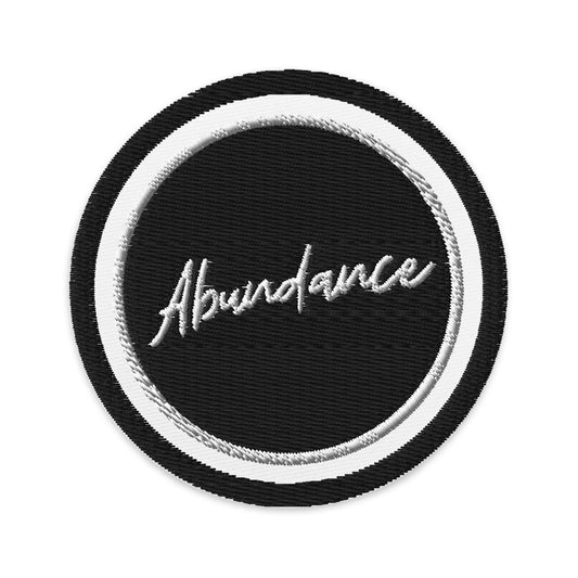 "Abundance" Patch | White on Black